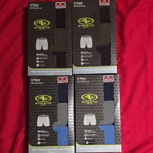 Athletic Works Men's Boxer Briefs 4 Packs Of 3 - Black, Gray, Blue
